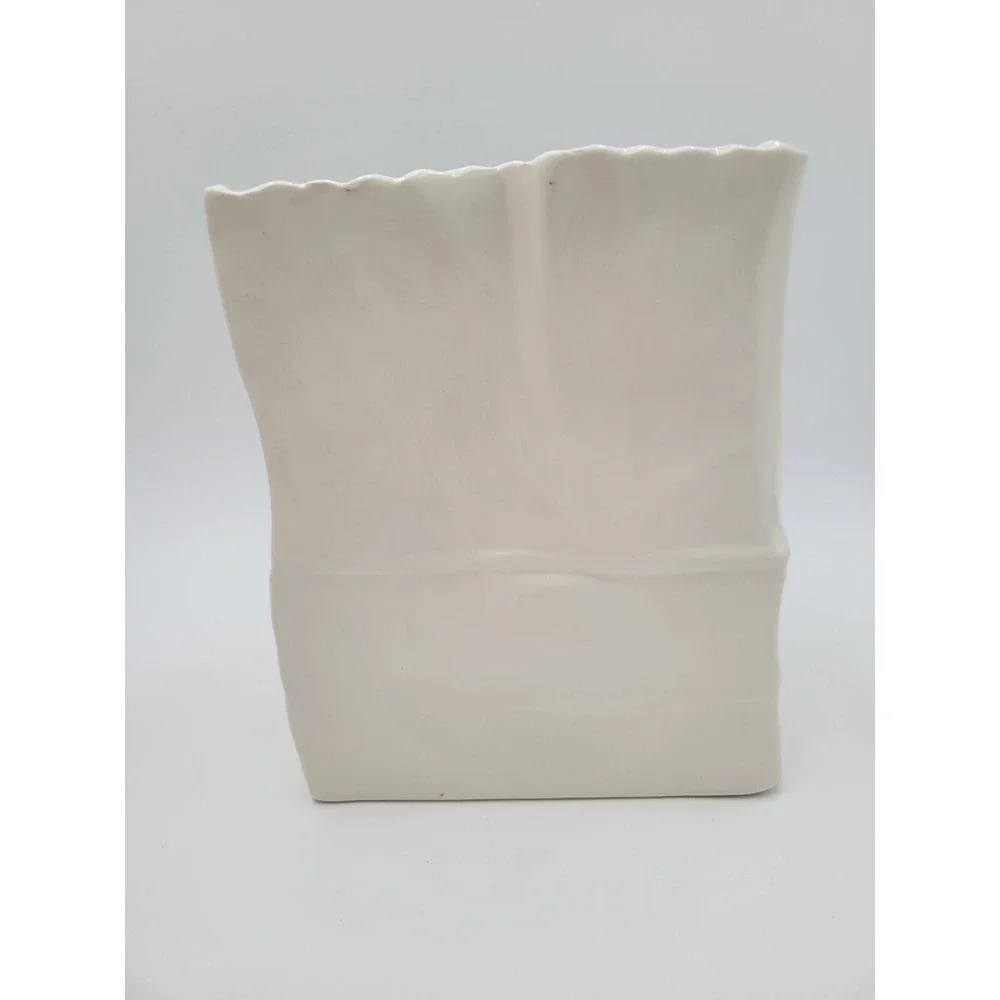 Vintage‎ Halloween Frankenstein Monster Face Ceramic Luminary Bag Candle Holder